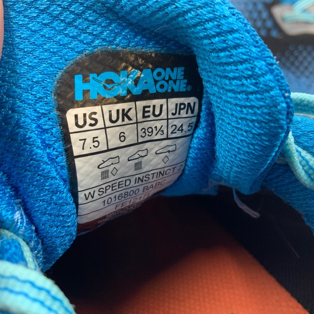 Hoka One One Speed Instinct 2 Womens Trail Running Shoes Blue US 7.5 - Picture 6 of 7